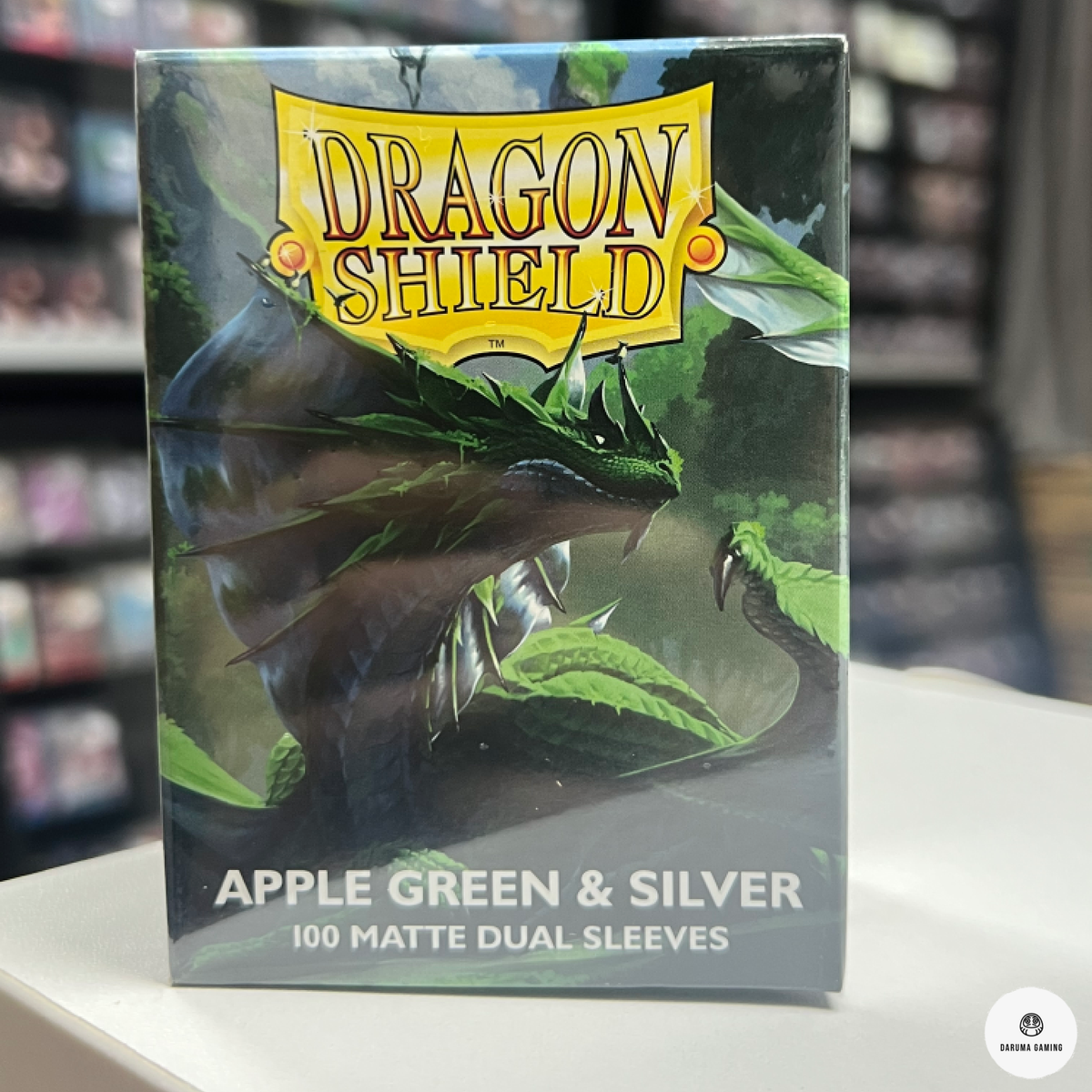 Dragon Shield Apple Green & Silver Matte Dual Sleeves (100 Sleeves)