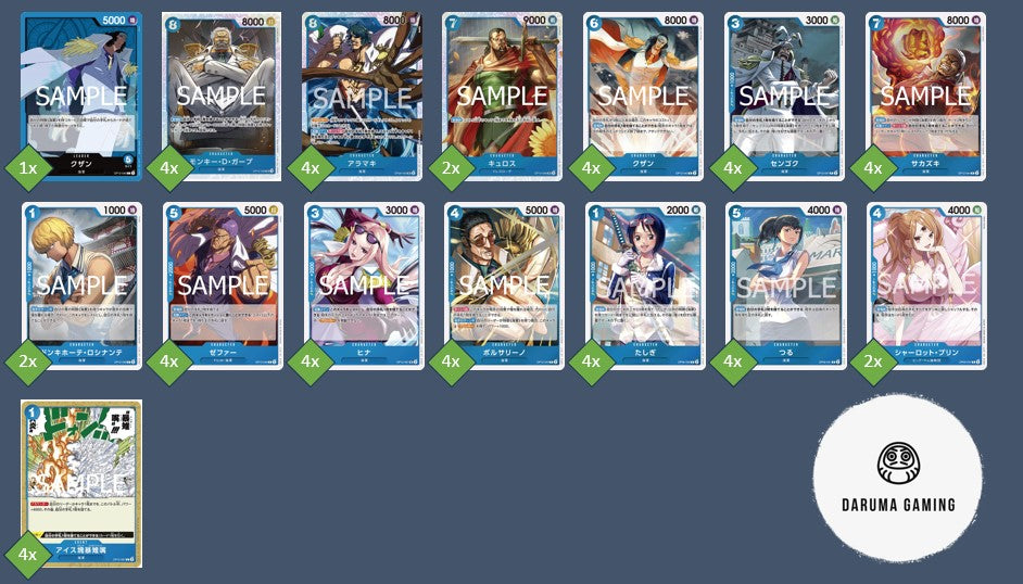 OP12 - Blue - Kuzan Pre-Made Deck (Japanese)