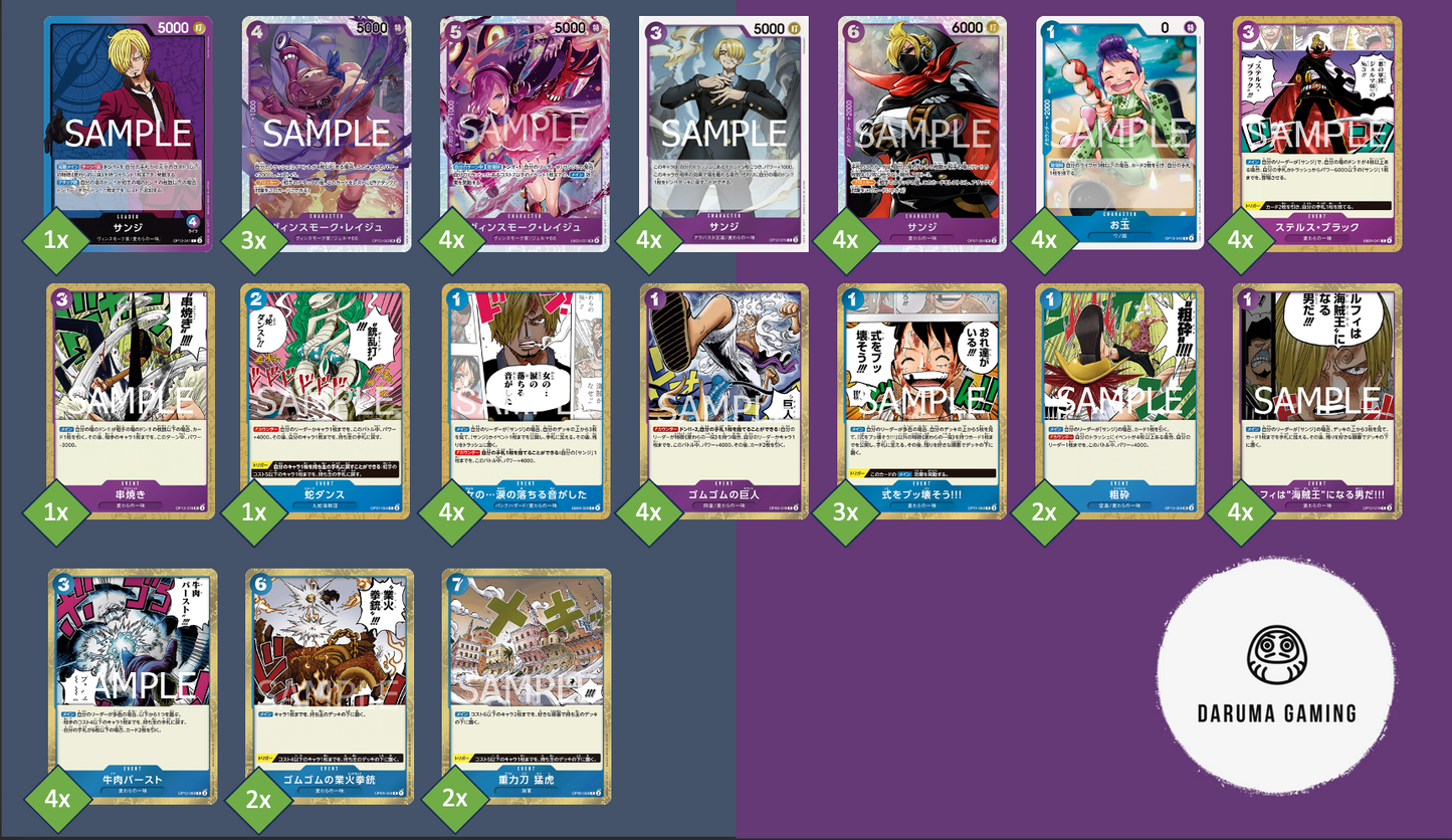 OP12 - Blue Purple - Sanji Pre-Made Deck (Japanese)