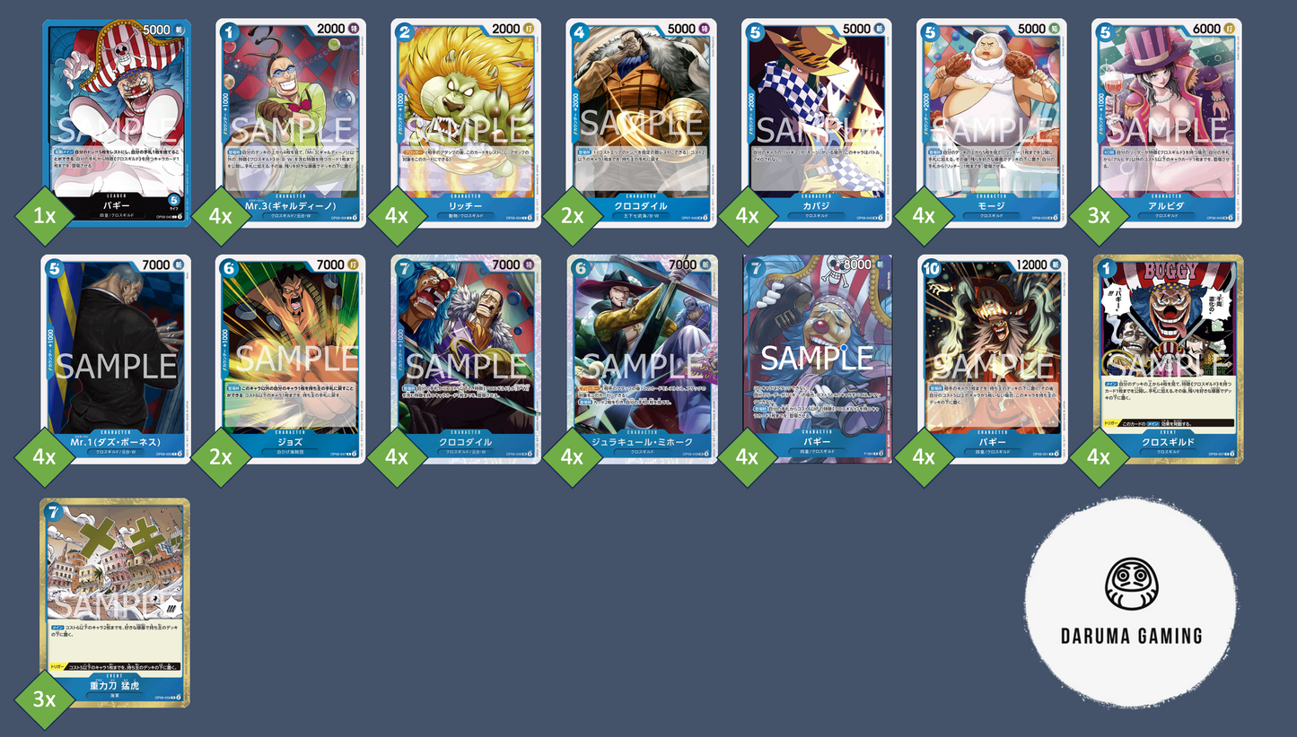 OP09 - Blue - Buggy Pre-Made Deck (Japanese)
