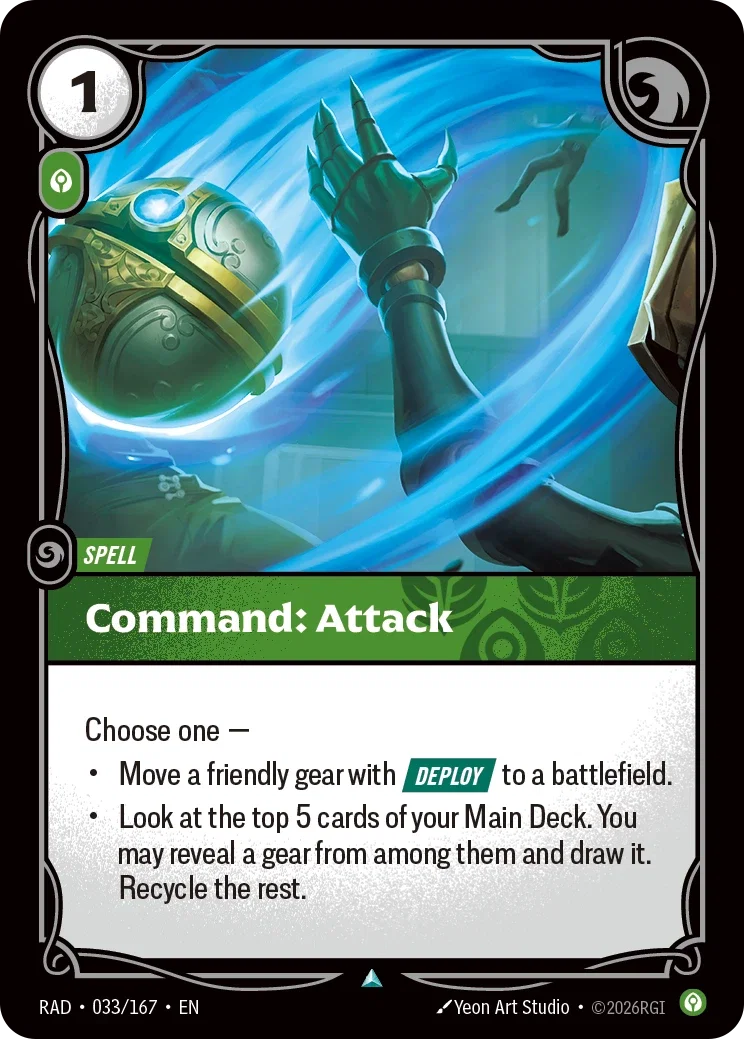 Command: Attack RAD-033/167 Riftbound Radiance