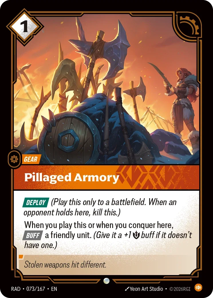 Pillaged Armory (Foiled) RAD-073/167 (Foiled) Riftbound Radiance
