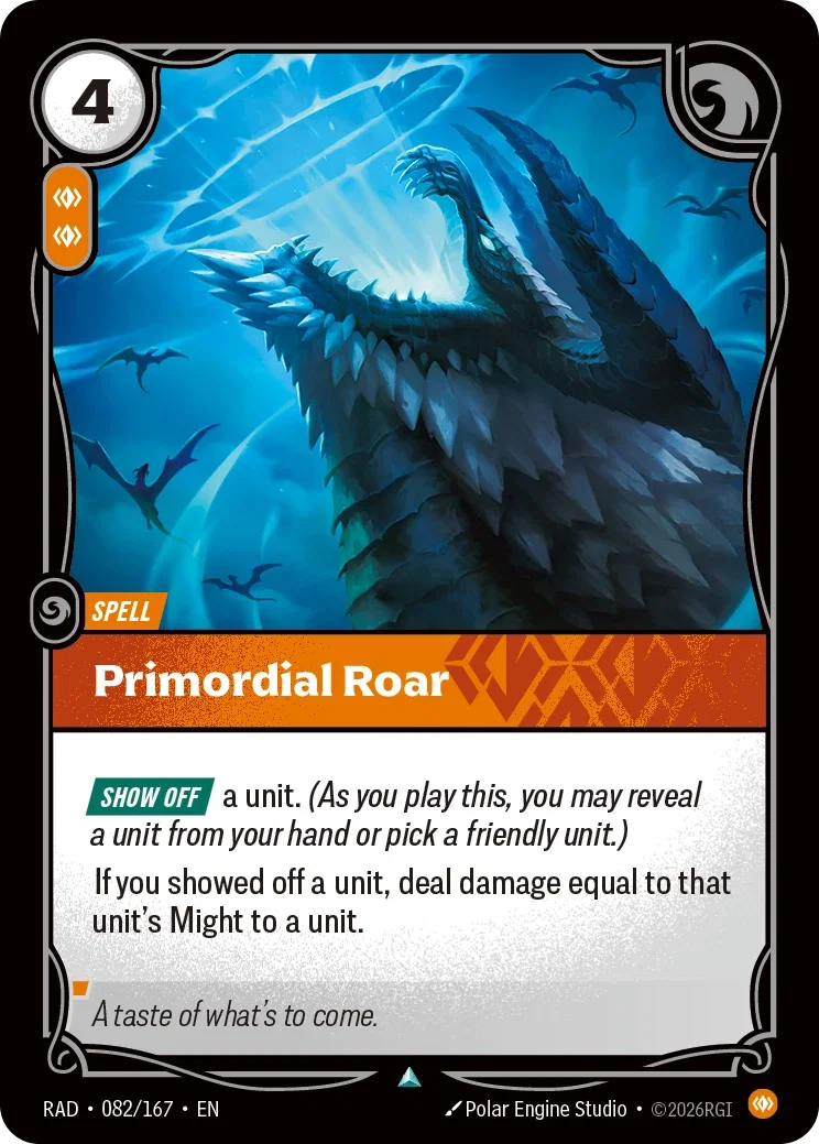 Primordial Roar (Foiled) RAD-082/167 (Foiled) Riftbound Radiance