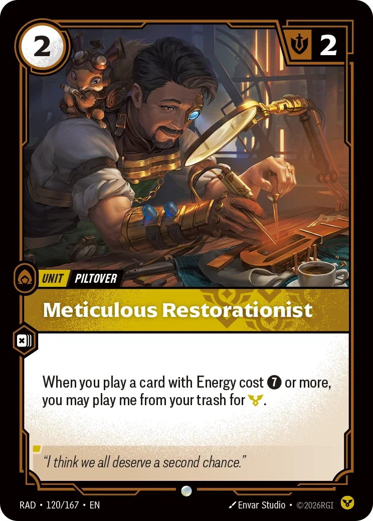 Meticulous Restorationist (Foiled) RAD-120/167 (Foiled) Riftbound Radiance