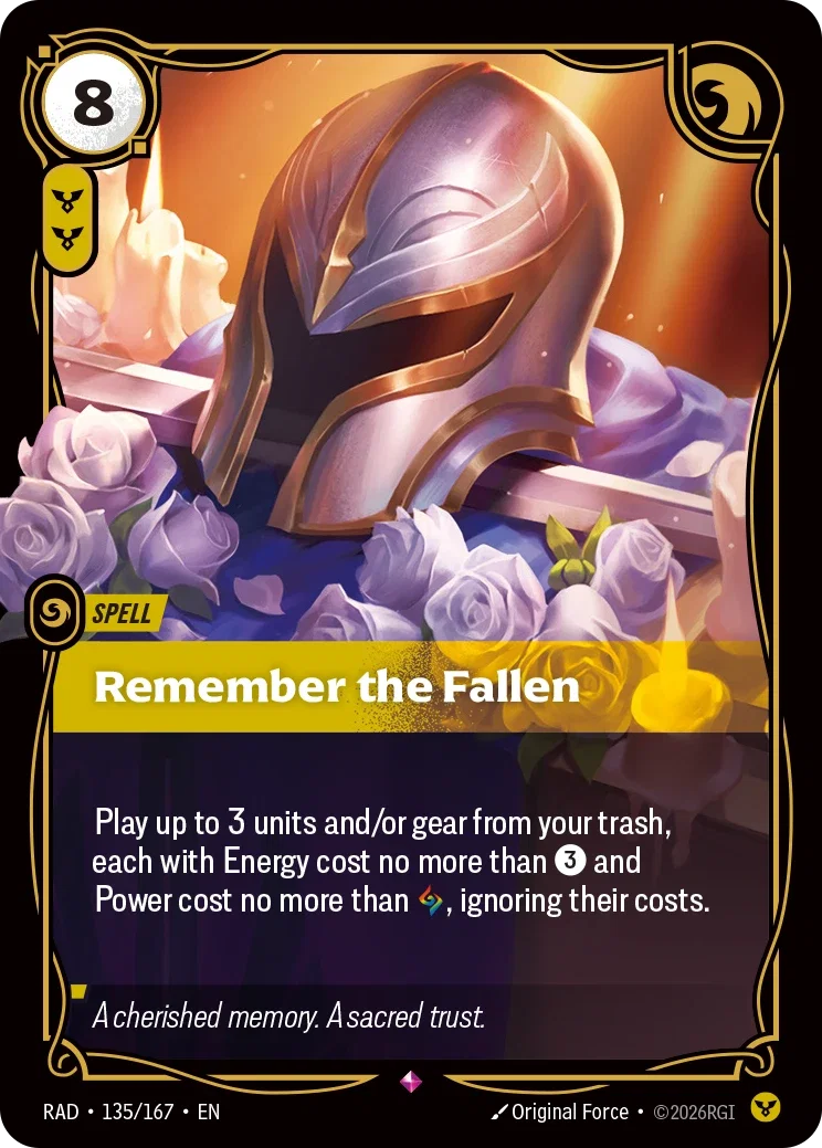 Remember the Fallen RAD-135/167 Riftbound Radiance