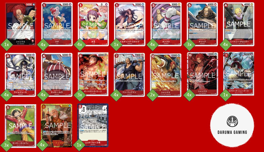 OP09 - Red - Shanks Pre-Made Deck (Japanese)