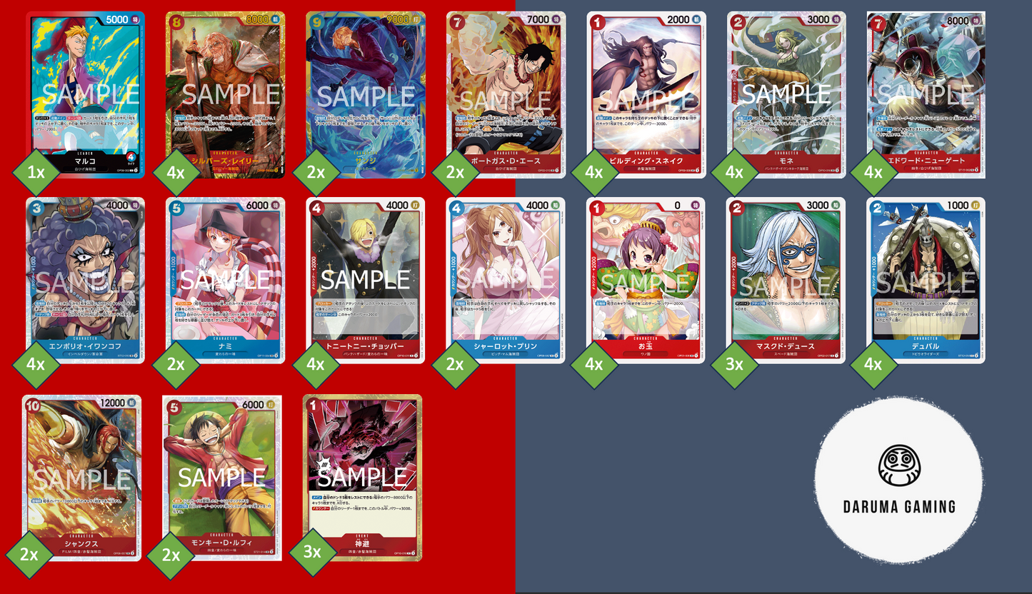 OP08 - Red Blue - Marco Pre-Made Deck (Japanese)