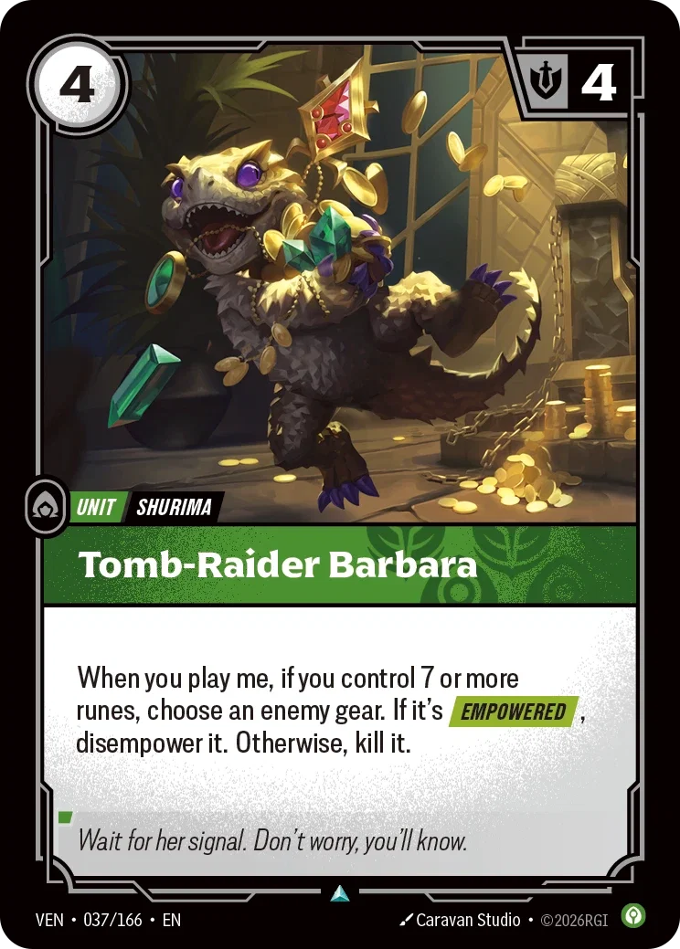 Tomb-Raider Barbara VEN-037/166 Riftbound Vendetta