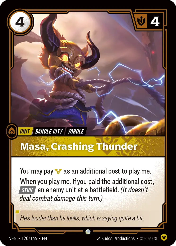 Masa, Crashing Thunder VEN-120/166 (Foiled) Riftbound Vendetta