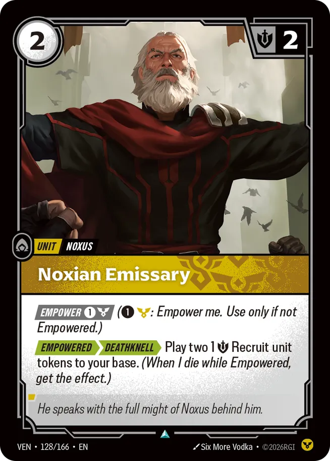 Noxian Emissary VEN-128/166 Riftbound Vendetta