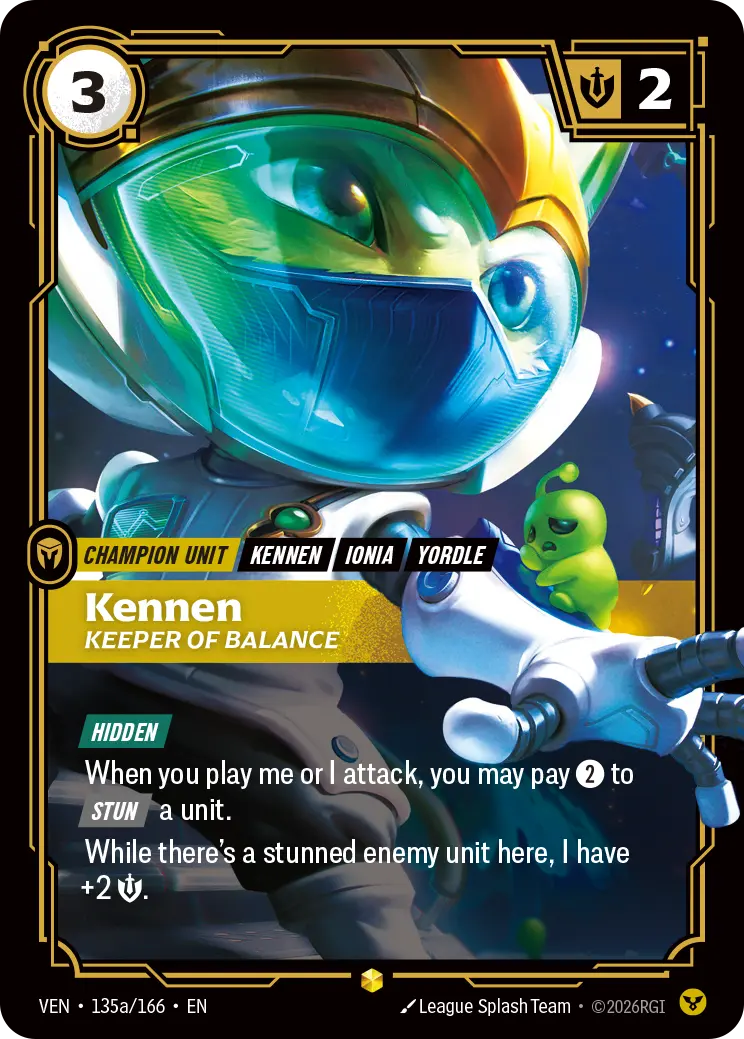 Kennen, Keeper of Balance VEN-135A/166 Riftbound Vendetta