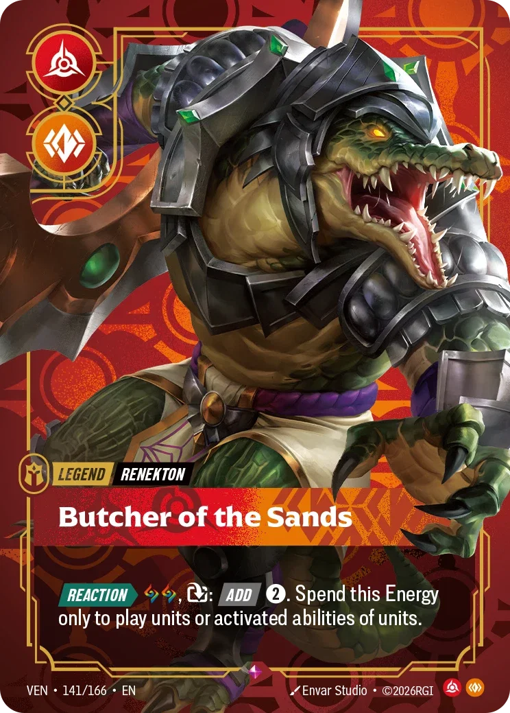 Renekton, Butcher of the Sands VEN-141/166 Riftbound Vendetta