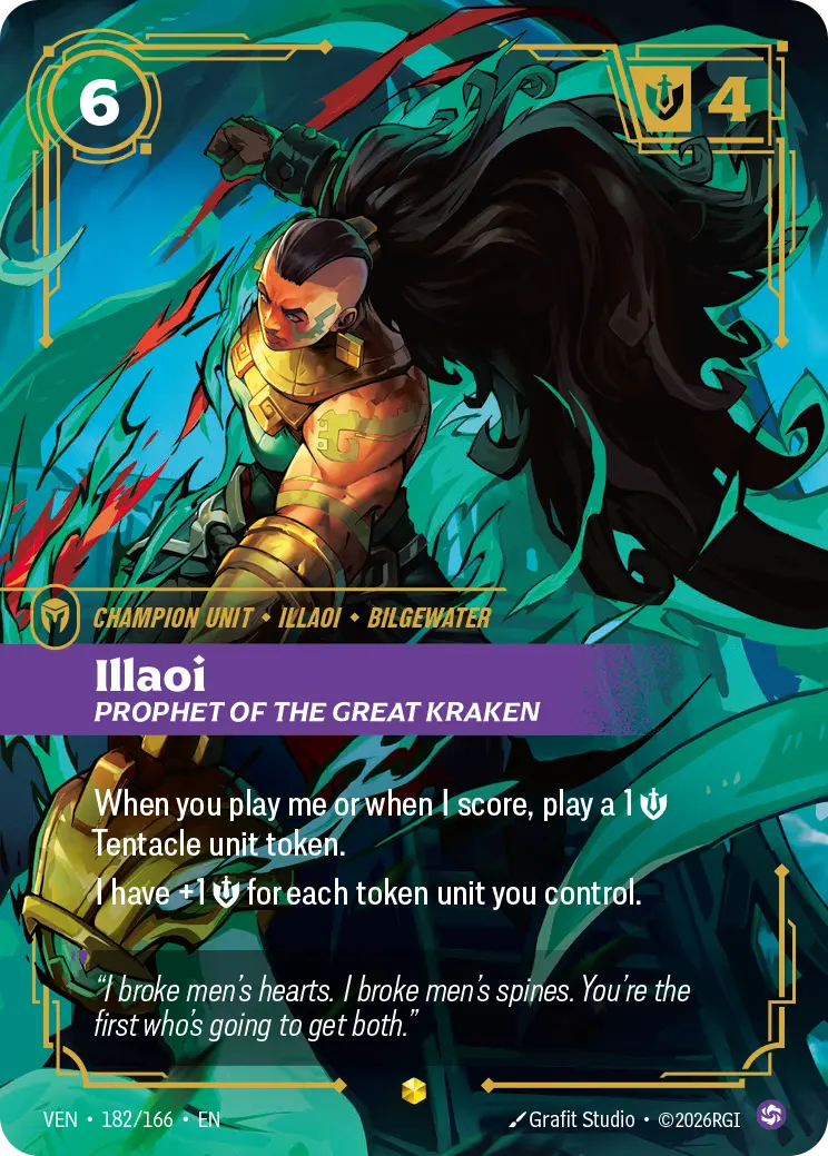 Illaoi, Prophet of the Great Kraken VEN-182/166 Riftbound Vendetta