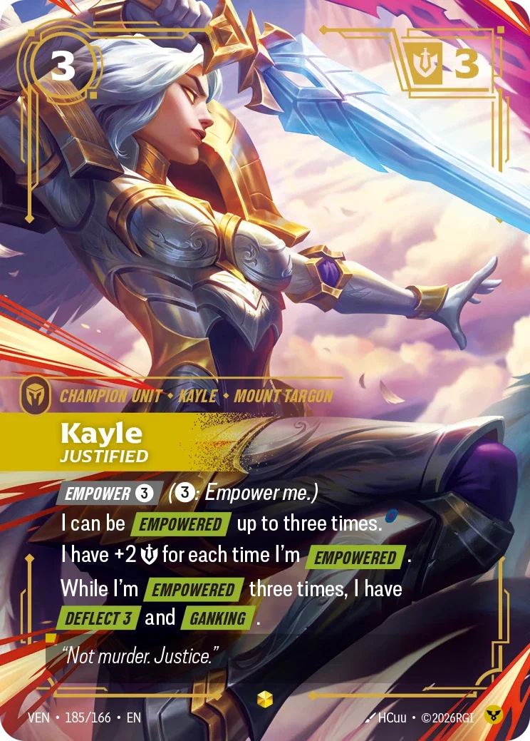 Kayle, Justified VEN-185/166 Riftbound Vendetta