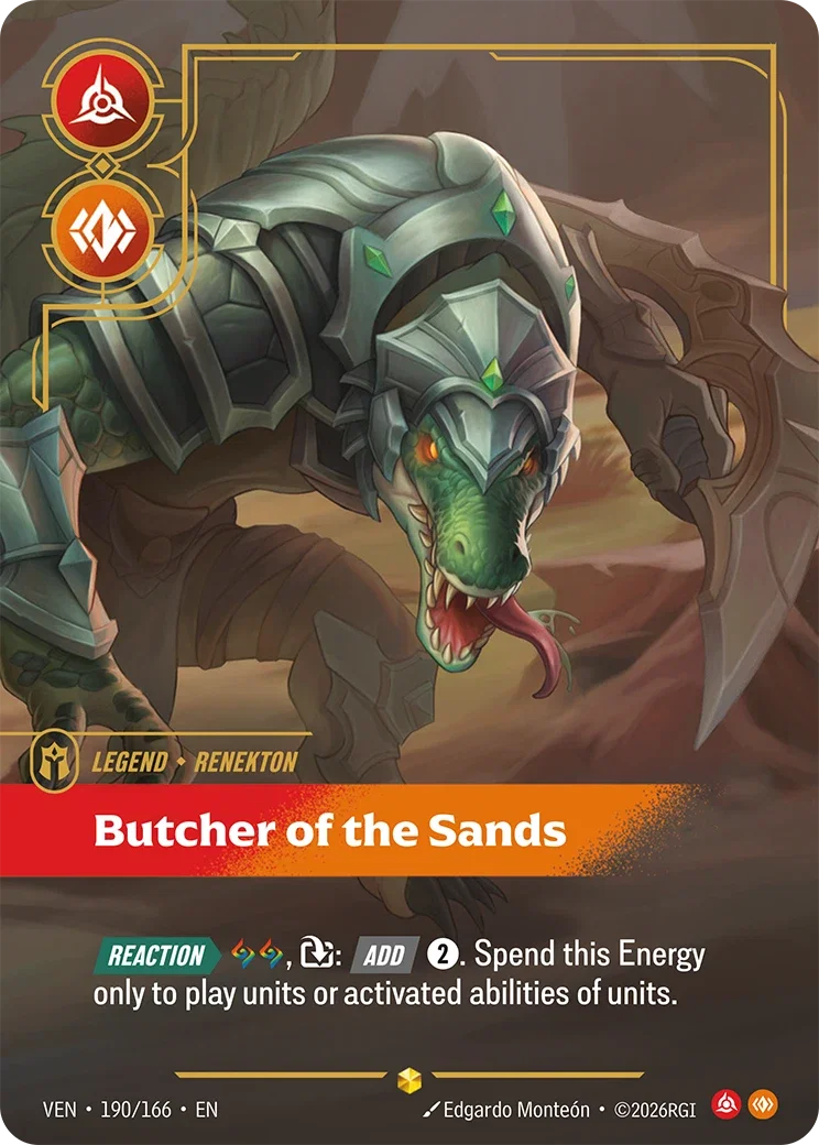 Renekton, Butcher of the Sands VEN-190/166 Riftbound Vendetta