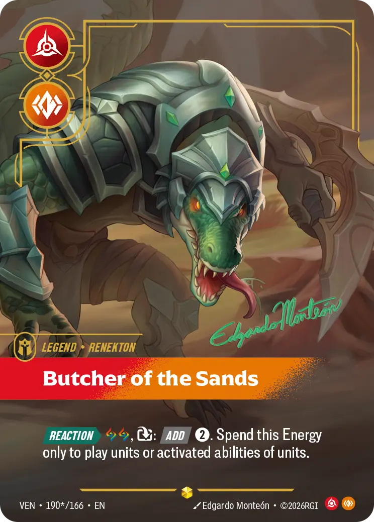 Renekton, Butcher of the Sands VEN-190*/166 Riftbound Vendetta
