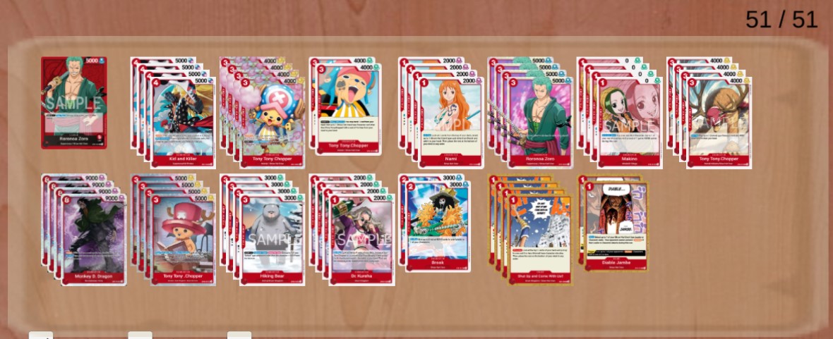 OP01 - Red - Zoro Pre-Made Deck (Japanese)