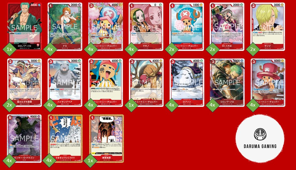 OP01 - Red - Zoro Pre-Made Deck (Japanese)