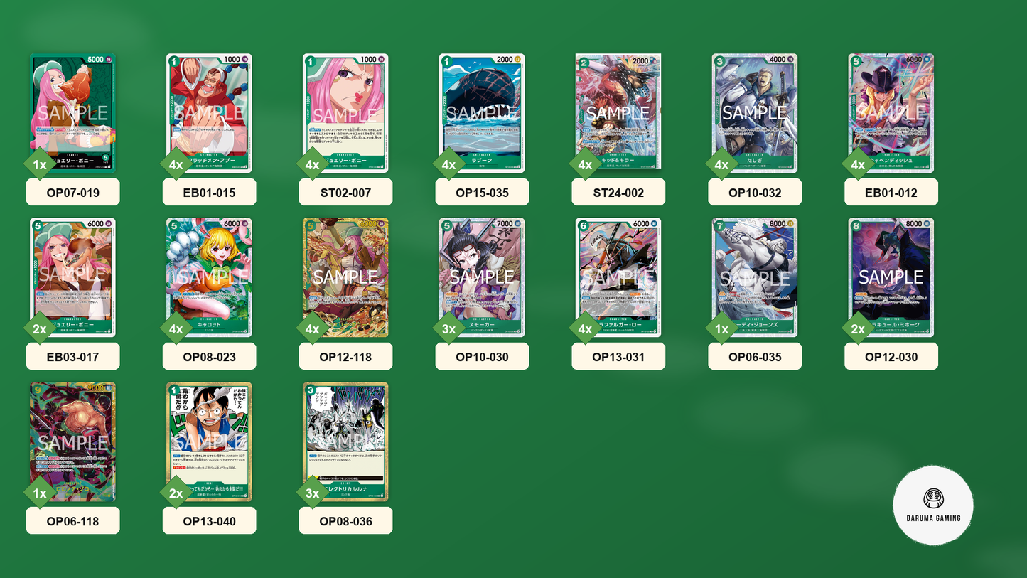 OP07 - Green - Bonney Pre-Made Deck (Japanese)