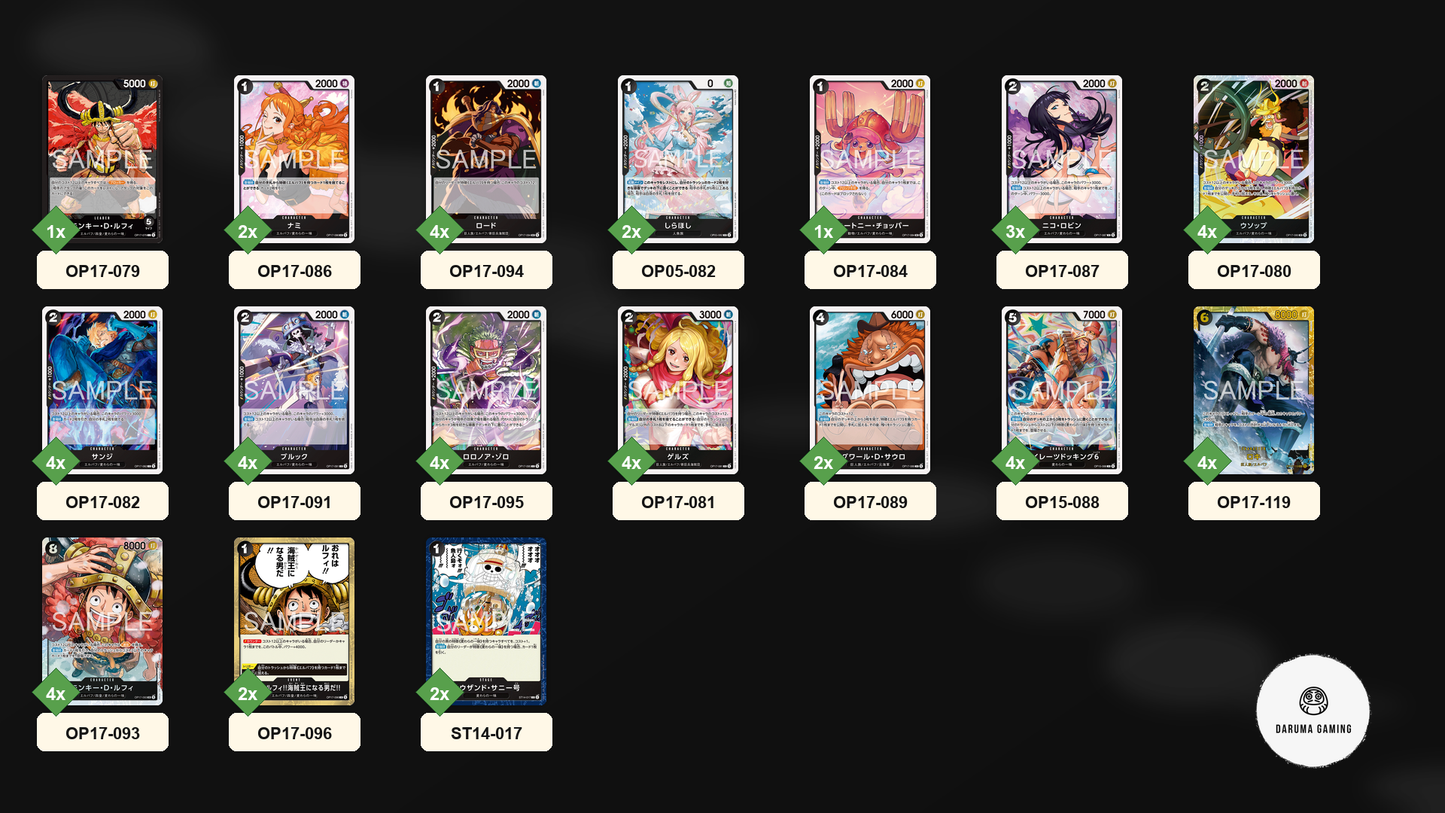 OP17 - Black - Luffy Pre-Made Deck (Japanese)