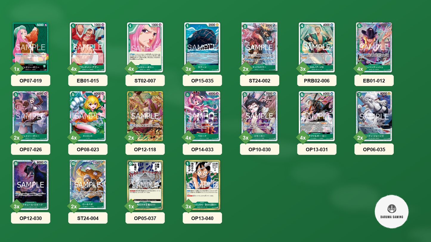OP07 - Green - Bonney Pre-Made Deck (Japanese)