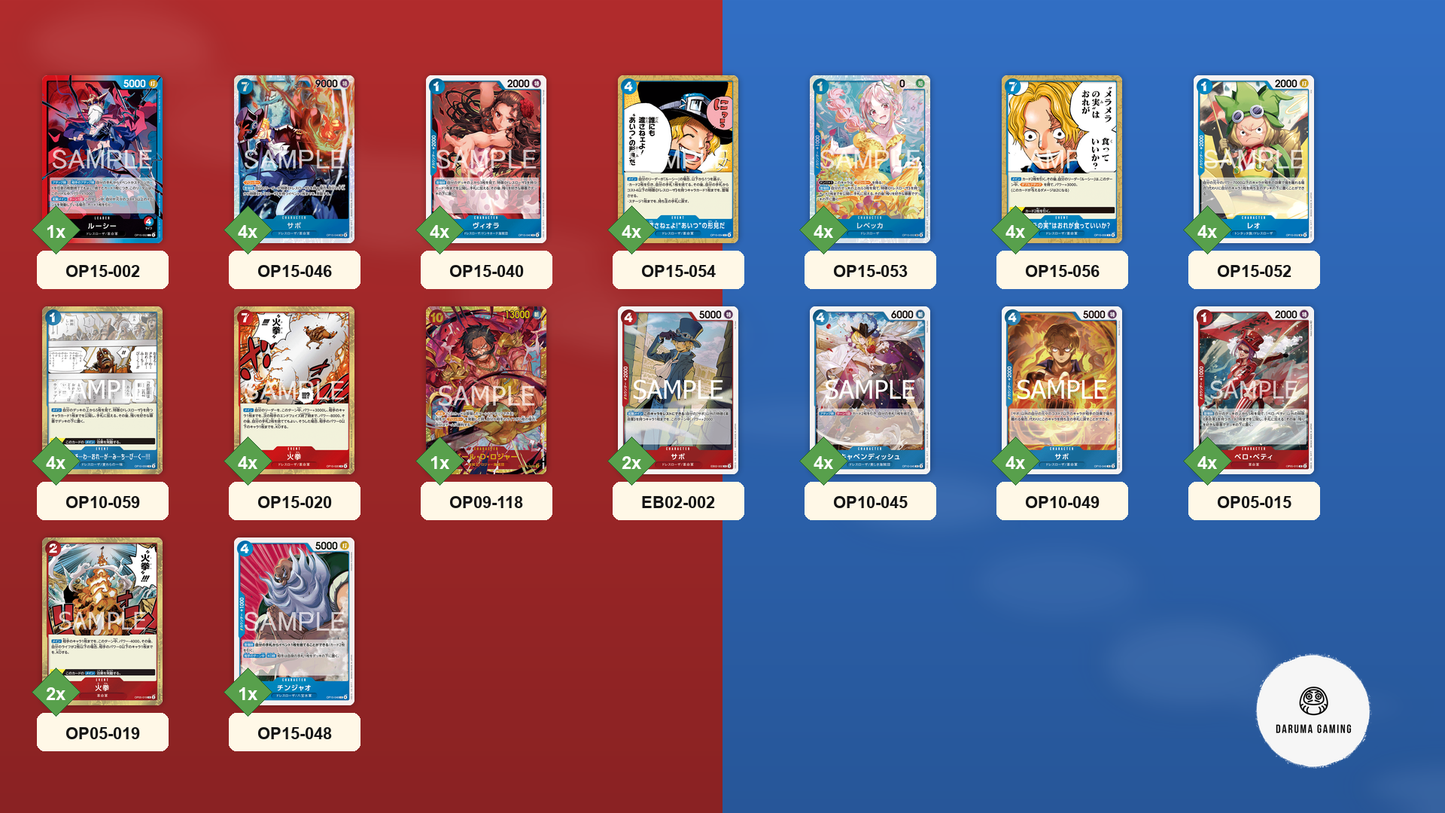 OP15 - Red Blue - Lucy Pre-Made Deck (Japanese)