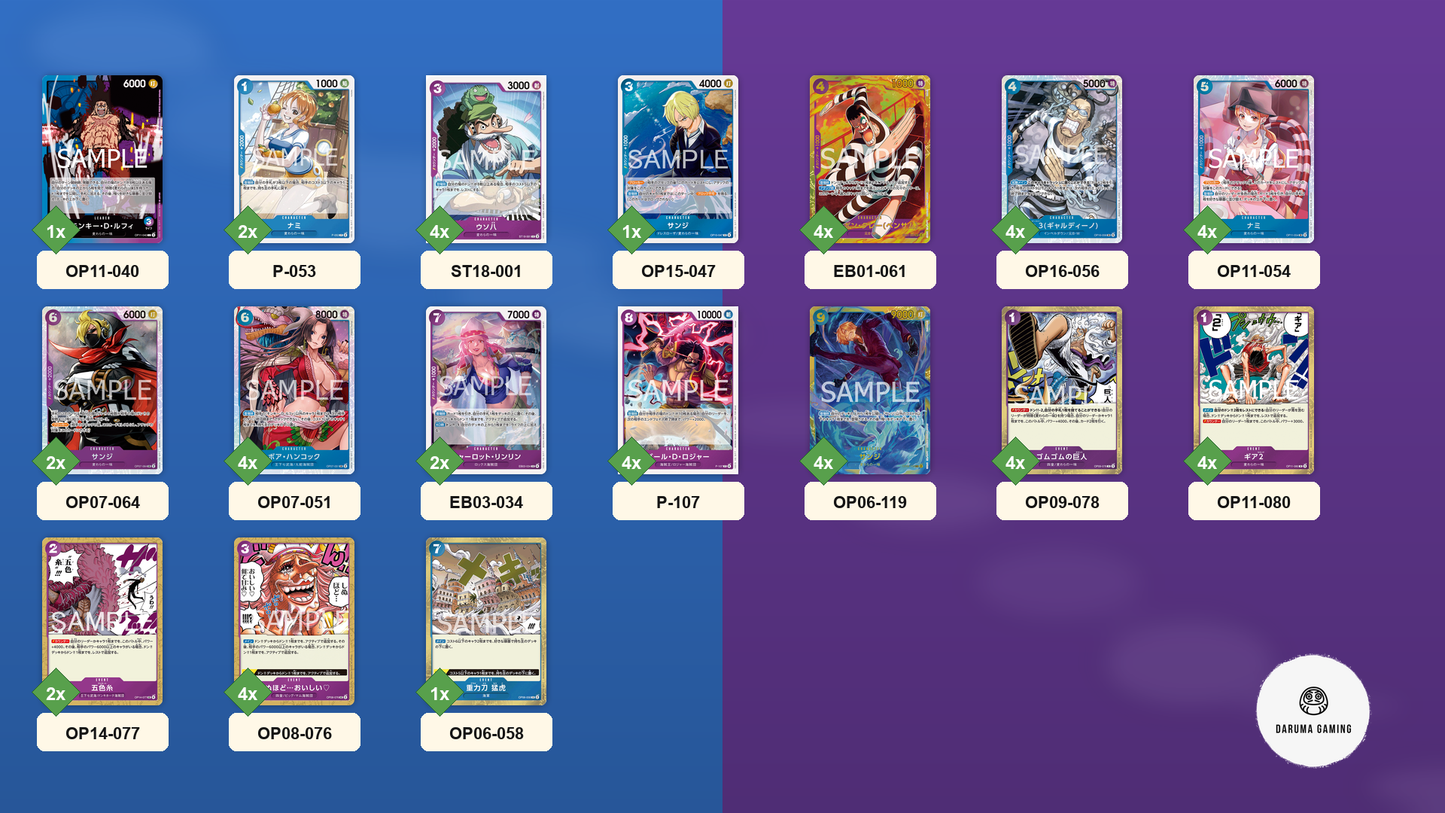 OP11 - Blue Purple - Luffy Pre-Made Deck (Japanese)