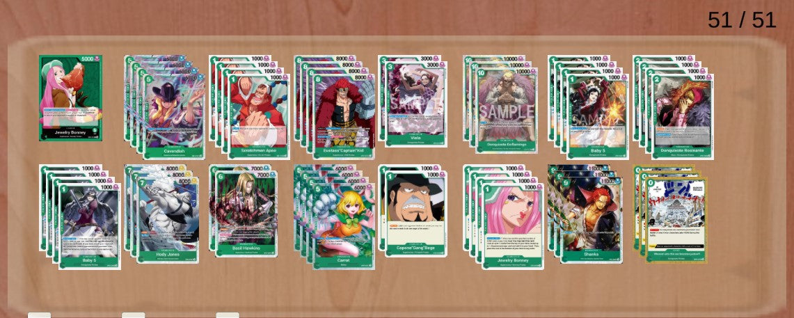 OP07 Green Bonney Pre-Made Deck (Japanese)