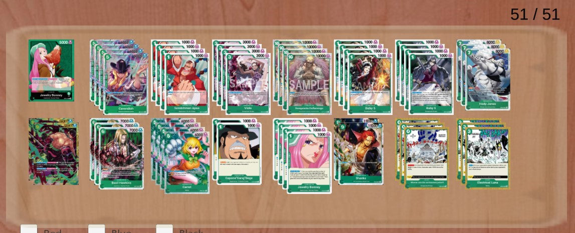 OP07 Green Bonney Pre-Made Deck (Japanese)