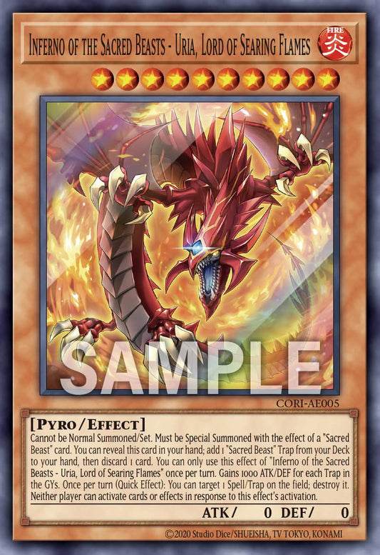 Inferno of the Sacred Beasts - Uria, Lord of Searing Flames - CORI AE005 (SR) - Super Rare