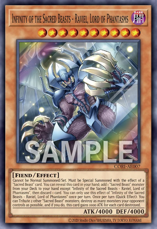 Infinity of the Sacred Beasts - Raviel, Lord of Phantasms - CORI AE007 (SE) - Secret Rare