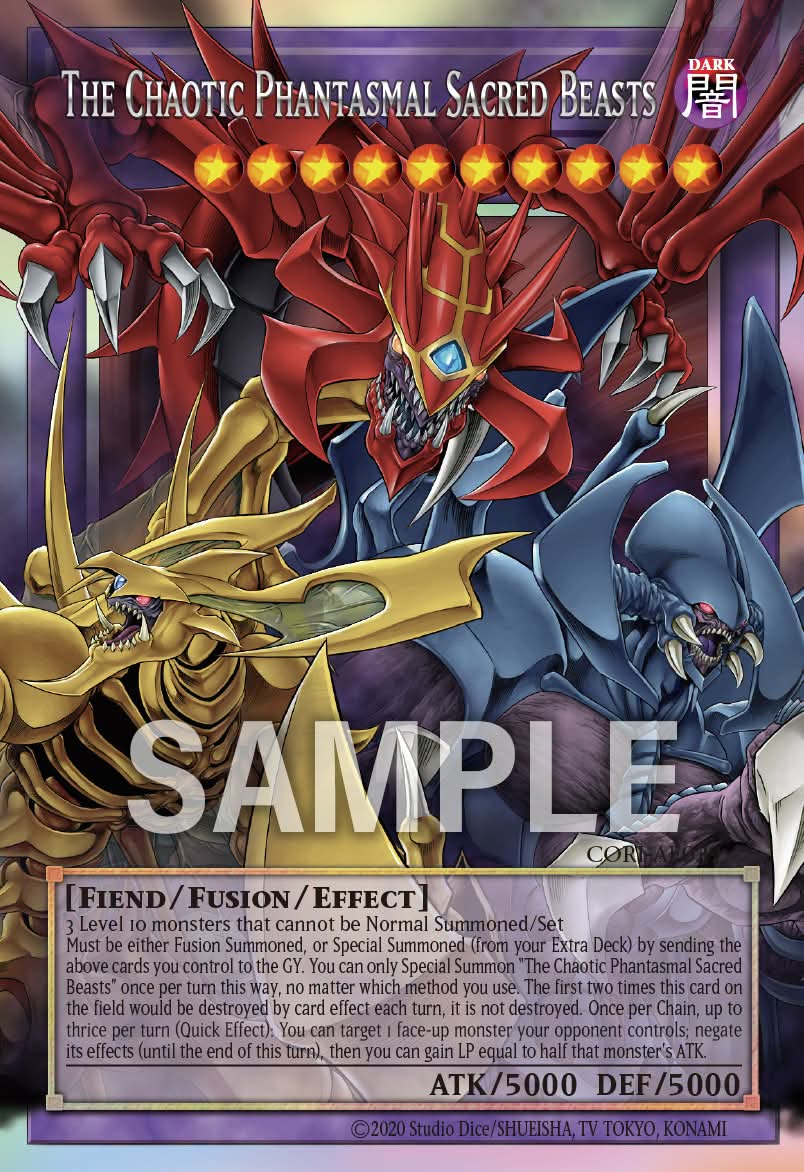 The Chaotic Phantasmal Sacred Beasts - CORI AE029 (PSE) - Prismatic Secret Rare