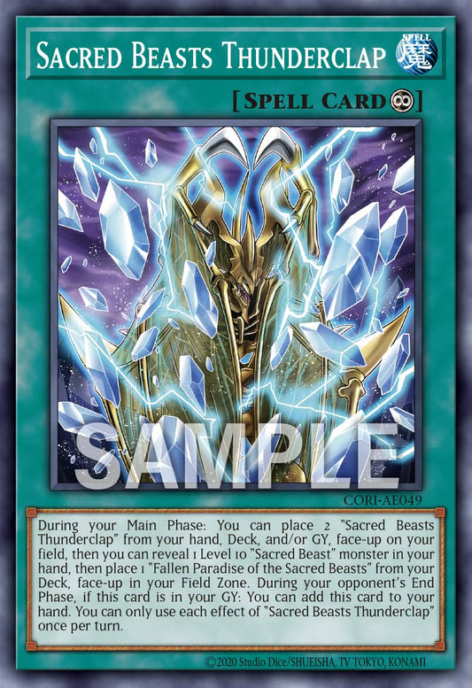 Sacred Beasts Thunderclap - CORI AE049 (SE) - Secret Rare
