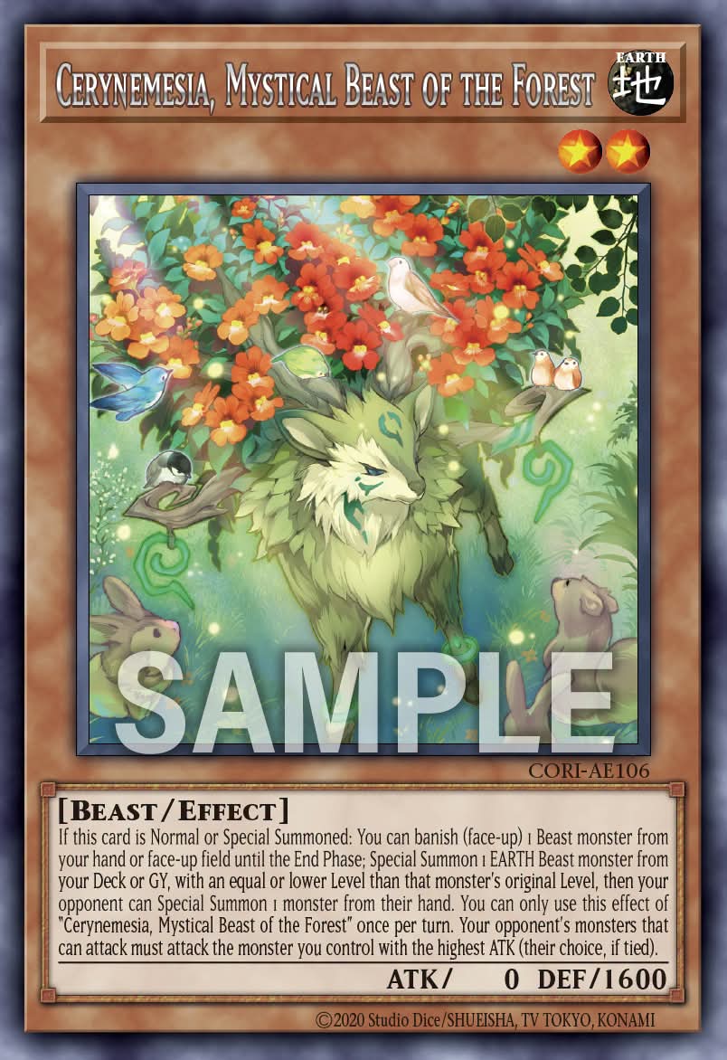 Cerynemesia, Mystical Beast of the Forest - CORI AE106 (PSE) - Prismatic Secret Rare