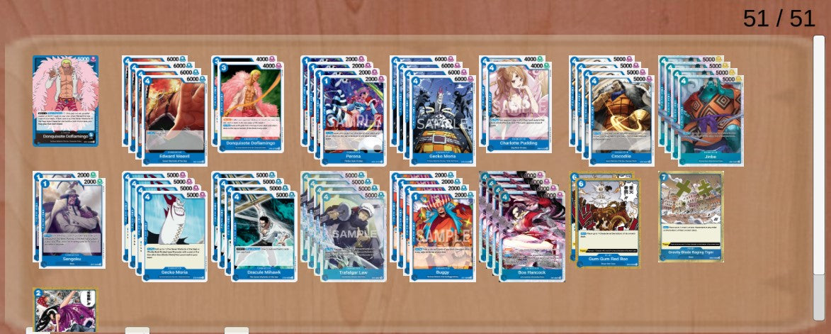 OP01 Blue Doflamingo Pre-Made Deck (Japanese)