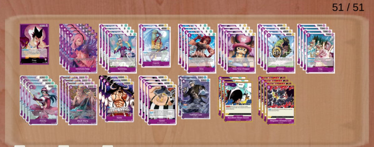 OP07 Purple Foxy Pre-Made Deck