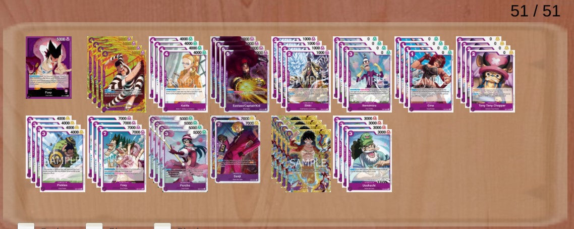 OP07 Purple Foxy Pre-Made Deck (Japanese)