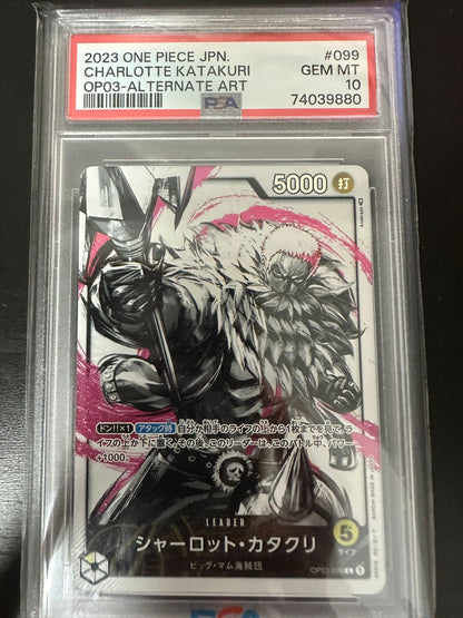 PSA 10 OP03-99 Katakuri Leader (AA)