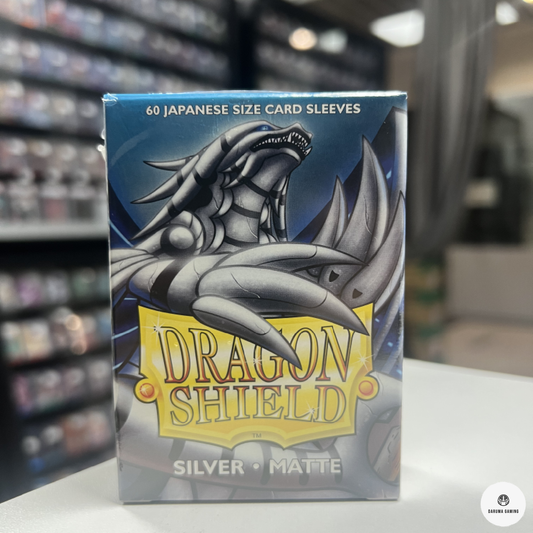 Dragon Shield Silver Matte Sleeves – Japanese Size (60 Sleeves)