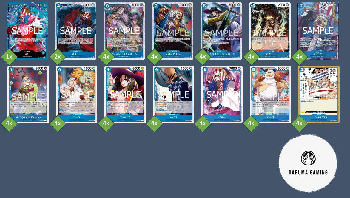 OP09 - Blue - Buggy Pre-Made Deck (Japanese)