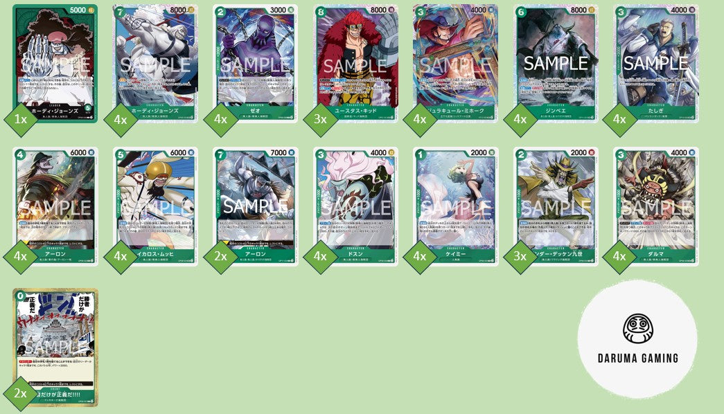 OP06 - Green - Hody Jones Pre-Made Deck (Japanese)
