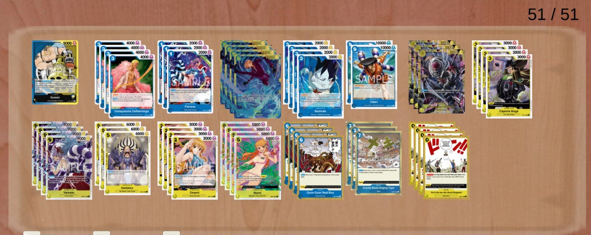 OP04 Blue Yellow Queen Pre-Made Deck