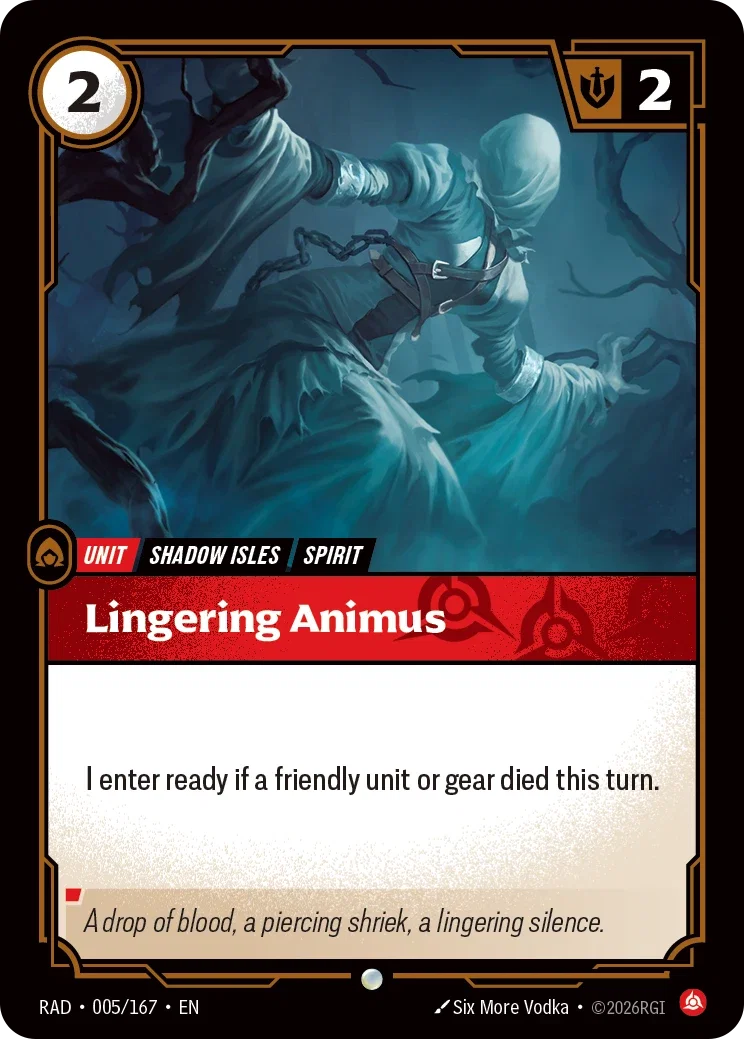 Lingering Animus RAD-005/167 Riftbound Radiance