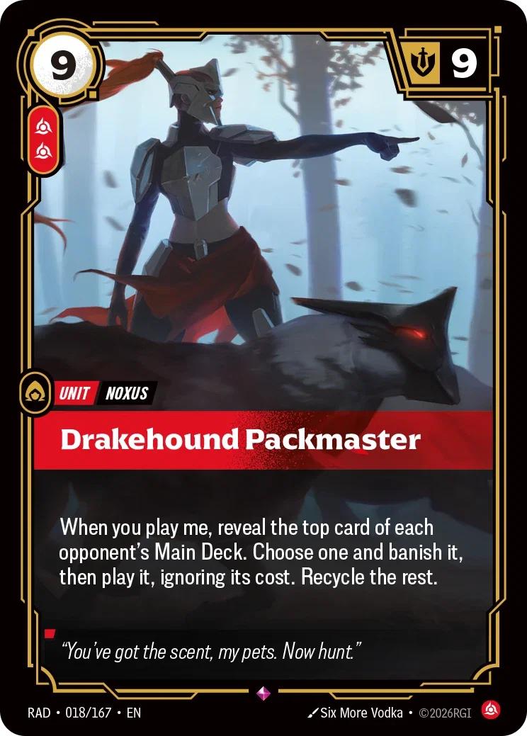 Drakehound Packmaster RAD-018/167 Riftbound Radiance