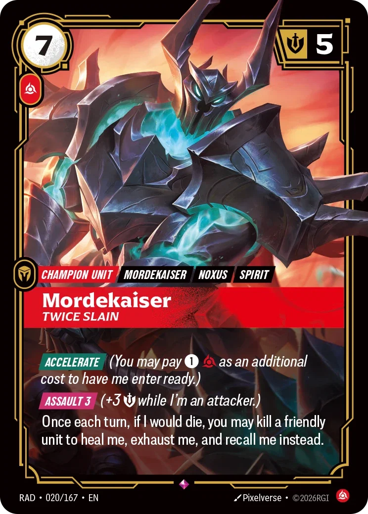 Mordekaiser, Twice Slain RAD-020/167 Riftbound Radiance