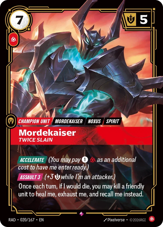 Mordekaiser, Twice Slain RAD-020/167 Riftbound Radiance