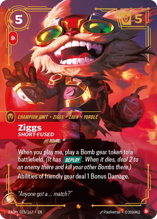 Ziggs, Short-Fused RAD-023/167 Riftbound Radiance