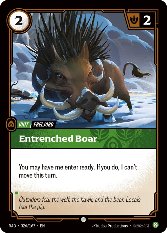 Entrenched Boar (Foiled) RAD-026/167 (Foiled) Riftbound Radiance