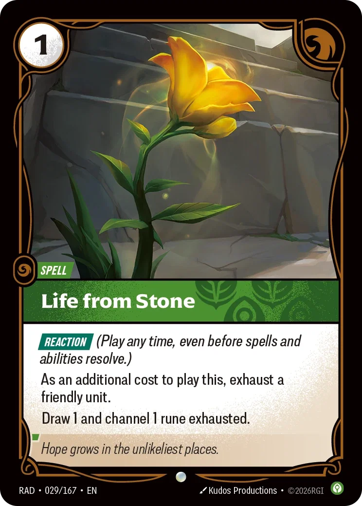 Life from Stone (Foiled) RAD-029/167 (Foiled) Riftbound Radiance