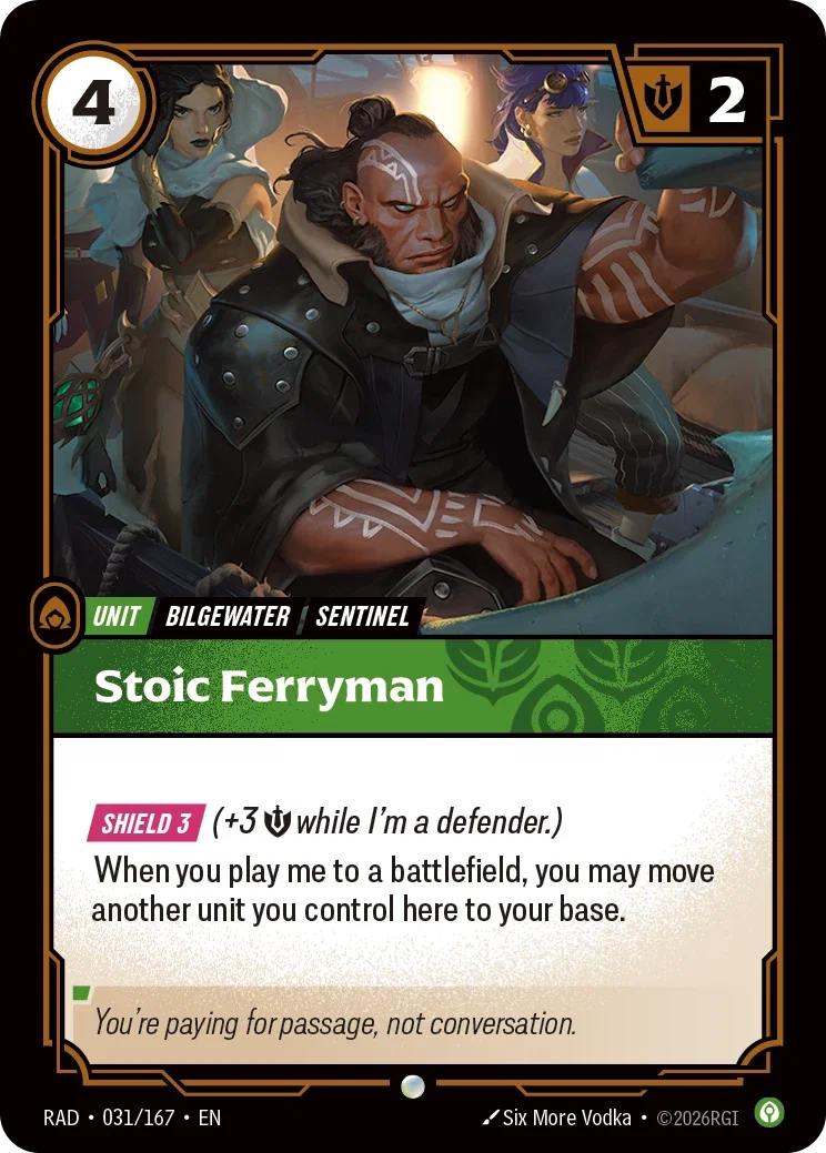 Stoic Ferryman (Foiled) RAD-031/167 (Foiled) Riftbound Radiance